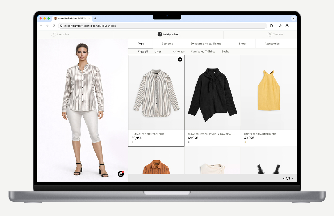The look builder — mobile
